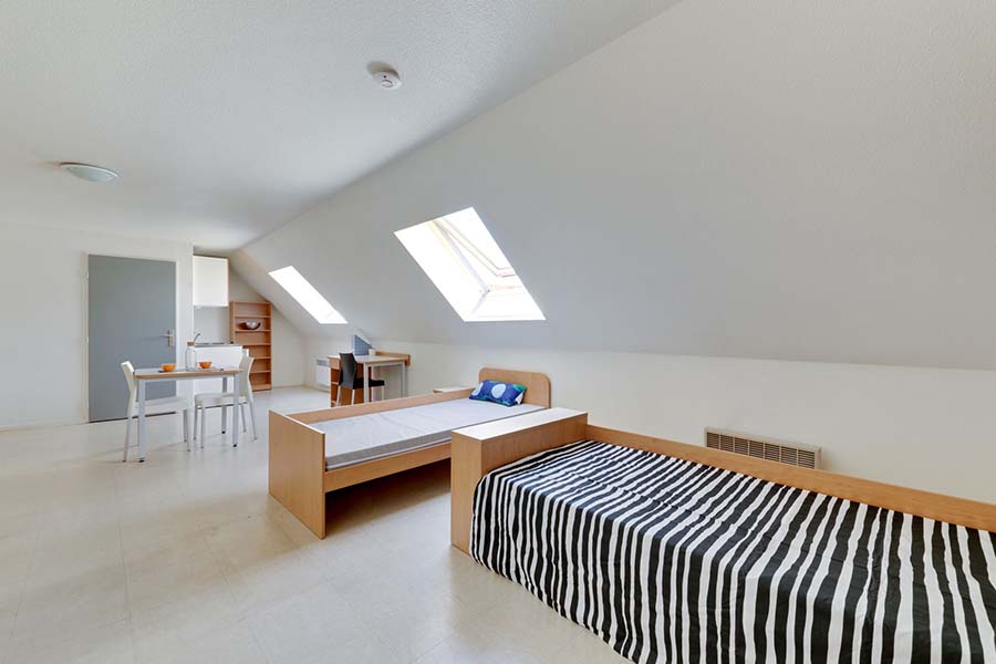 LOGIFAC résidence étudiante Anthoard Grenoble lit