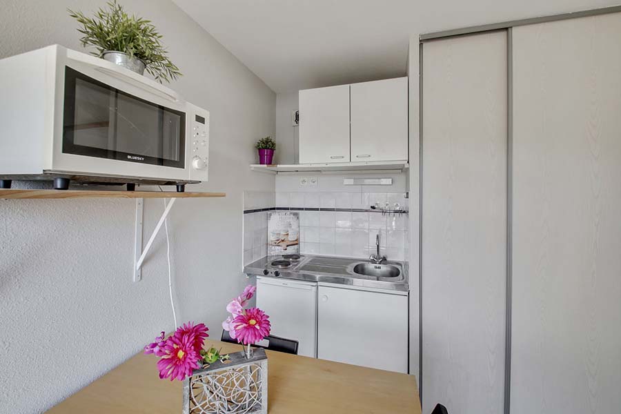 coin cuisine résidence étudiante LOGIFAC Charcot Saint-Etienne