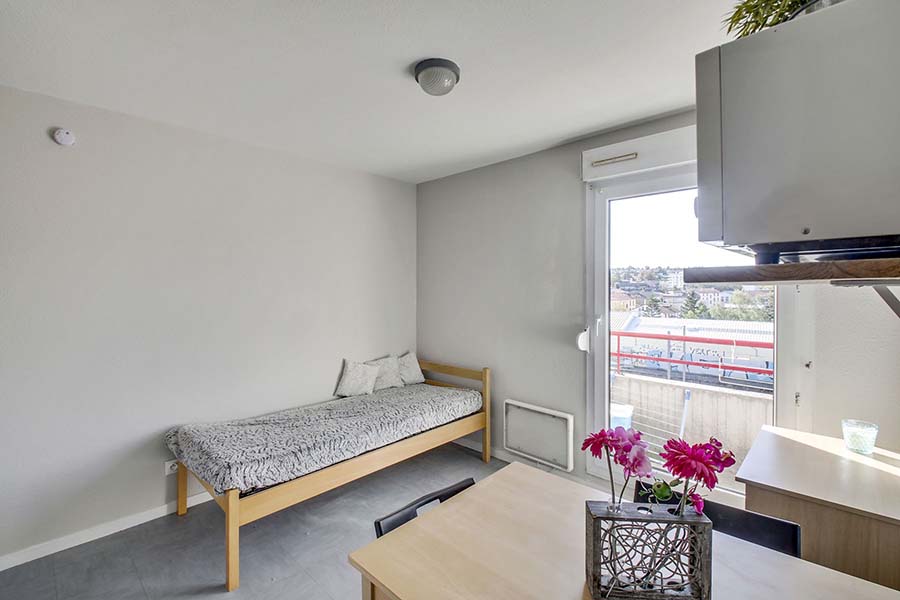 lit résidence étudiante LOGIFAC Charcot Saint-Etienne