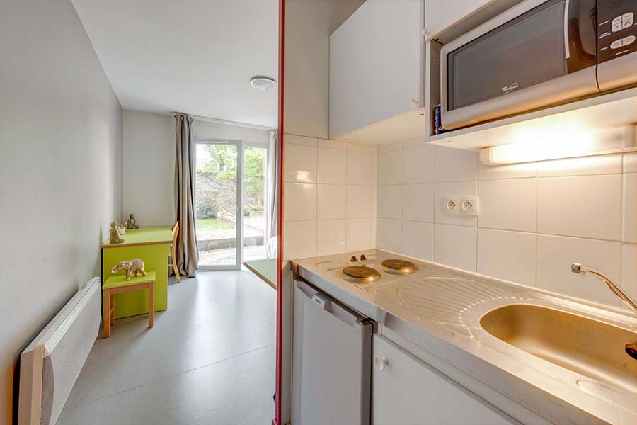 coin cuisine résidence étudiante LOGIFAC Rimbaud