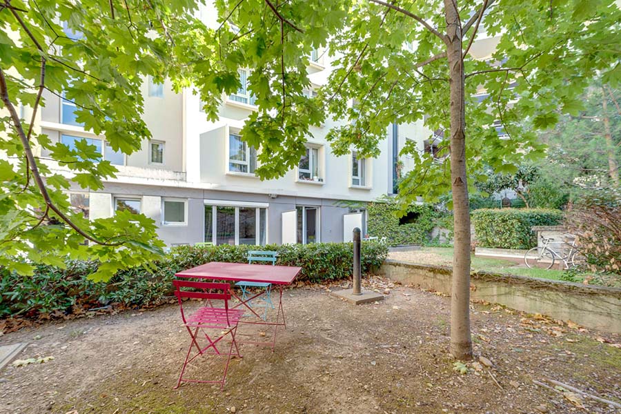 Jardin résidence étudiante LOGIFAC Rimbaud