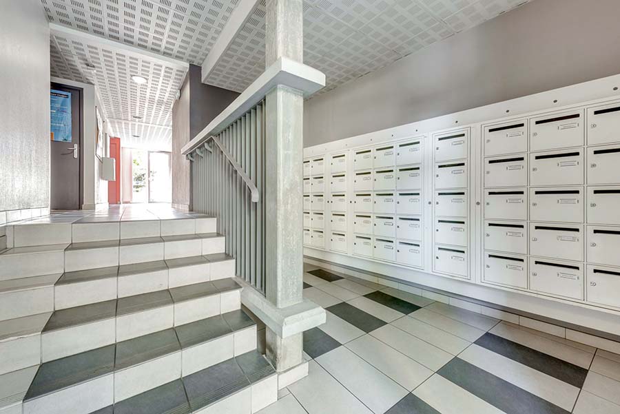 Entrée résidence étudiante LOGIFAC Rimbaud